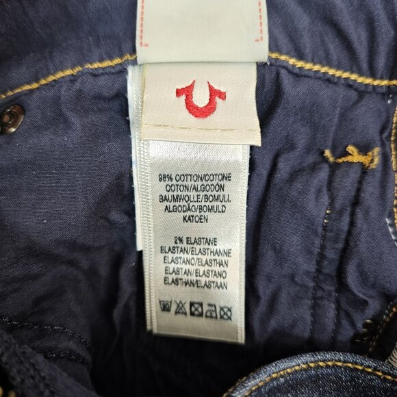 True Religion Jean Shorts Lauren Women’s 24 6" Inseam Blue Made In Italy Stretch - Picture 4 of 14